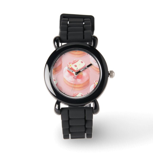Strawberry Tart Illustration Watch (Front)