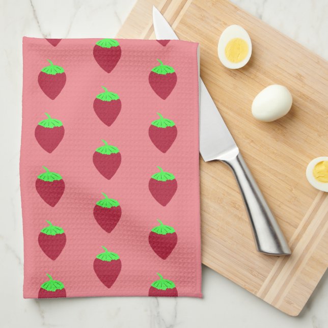 Strawberry  tea towel (Quarter Fold)