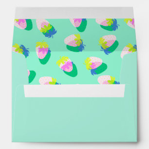 Strawberry Teal Envelope