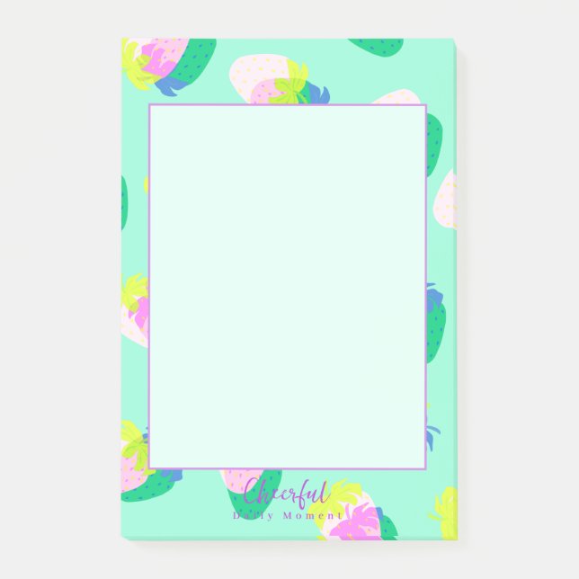 Strawberry Teal Post-it Notes (Front)