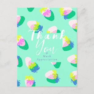 Strawberry Teal Postcard