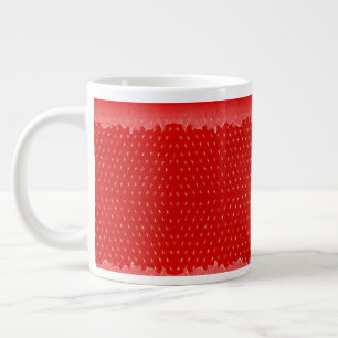 Strawberry Textured Background Liquid Fruit Jam Large Coffee Mug
