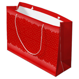 Strawberry Textured Background Liquid Fruit Jam  Large Gift Bag