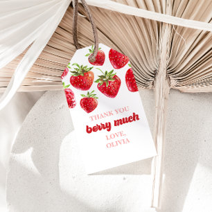 Strawberry Thank You Berry Much Favour Gift Tags