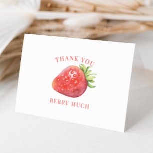 Strawberry Thank You Berry Much Thank You card