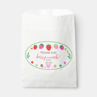 Strawberry Thank You Birthday Party  Favour Bag