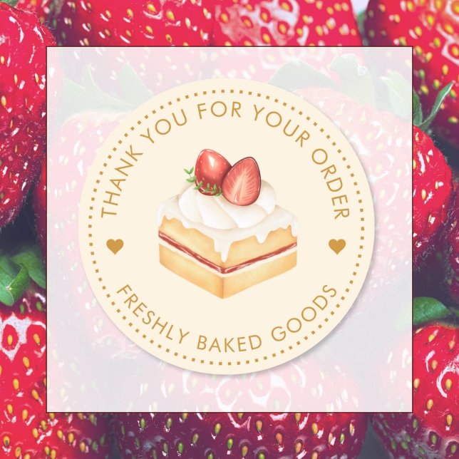 Strawberry Thank You Business Sticker (Creator Uploaded)