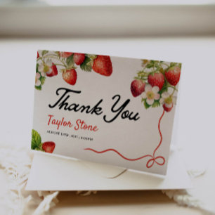 Strawberry Thank You Card 