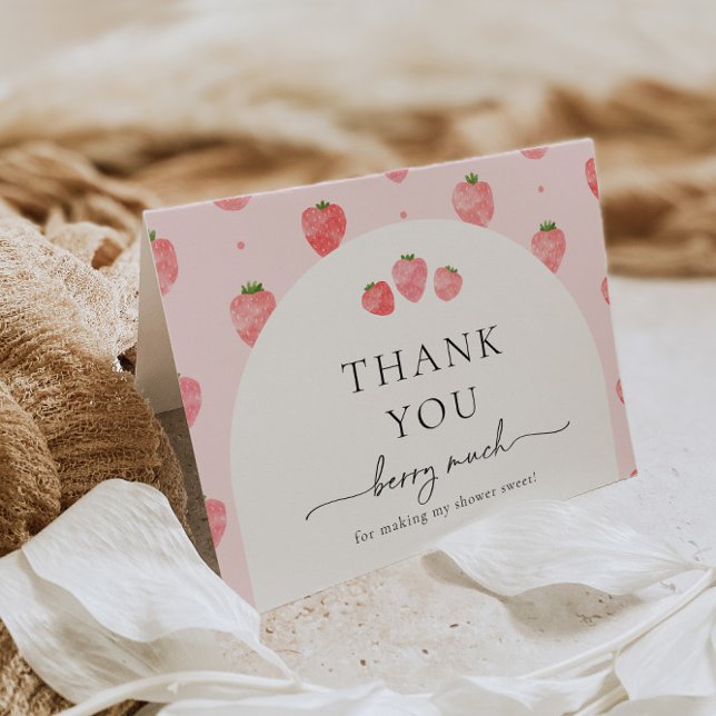 Strawberry Thank You Card | Berry Thank You (Creator Uploaded)
