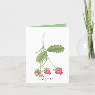 Strawberry thank you cards