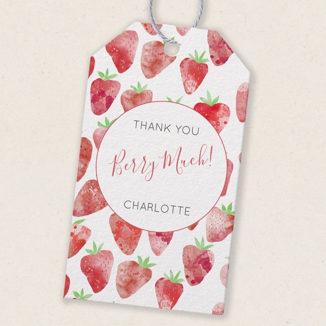 Strawberry Thank You Gift Tags (Creator Uploaded)