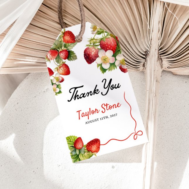 Strawberry Thank You  Gift Tags (Creator Uploaded)