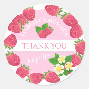 Strawberry Thank You Sticker