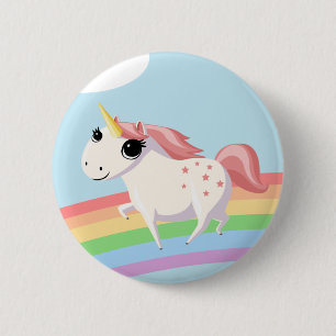 Strawberry the Unicorn 6 Cm Round Badge