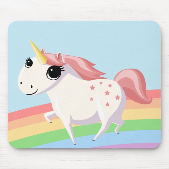 Strawberry the Unicorn Mouse Pad (Front)