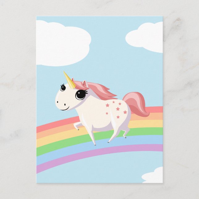 Strawberry the Unicorn Postcard (Front)