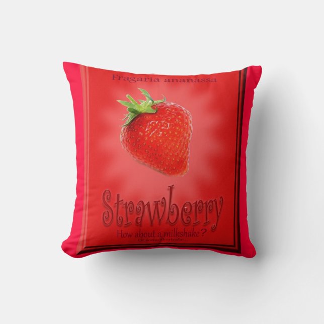 Strawberry themed pillow (Front)