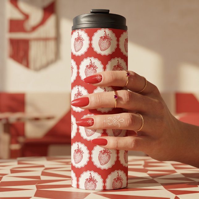 Strawberry Thermal Tumbler (Creator Uploaded)