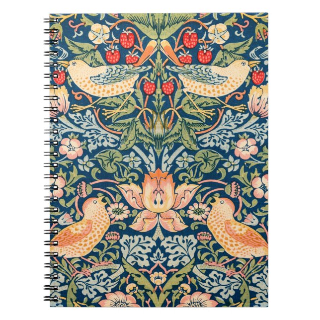 Strawberry Thief Artistic William Morris Notebook  (Front)