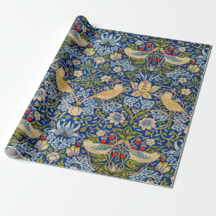 Strawberry thief bird by William Morris  Wrapping Paper