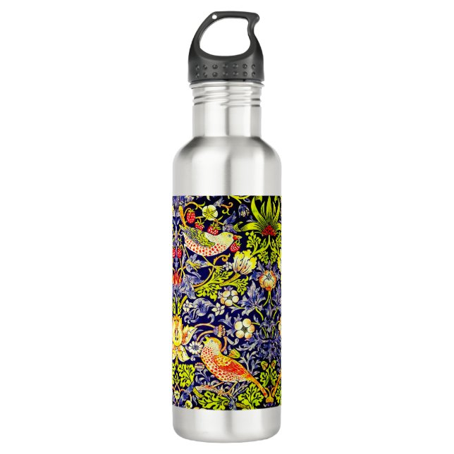 Strawberry Thief Birds William Morris 710 Ml Water Bottle (Front)