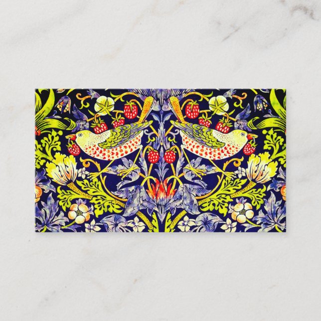 Strawberry Thief Birds William Morris Enclosure Card (Front)
