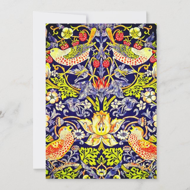 Strawberry Thief Birds William Morris Invitation (Front)