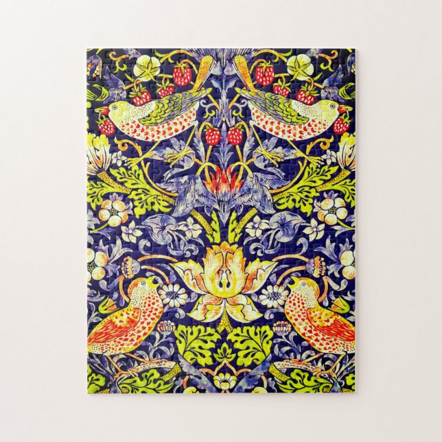 Strawberry Thief Birds William Morris Jigsaw Puzzle (Vertical)