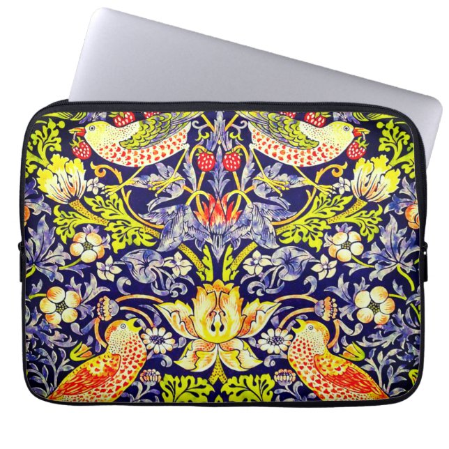Strawberry Thief Birds William Morris Laptop Sleeve (Front)