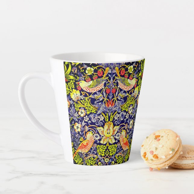 Strawberry Thief Birds William Morris Latte Mug (In Situ)