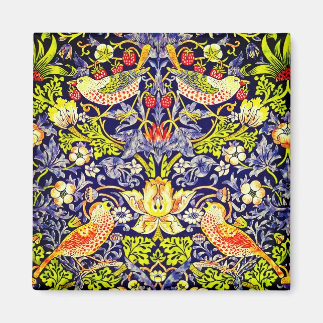Strawberry Thief Birds William Morris Magnet (Front)
