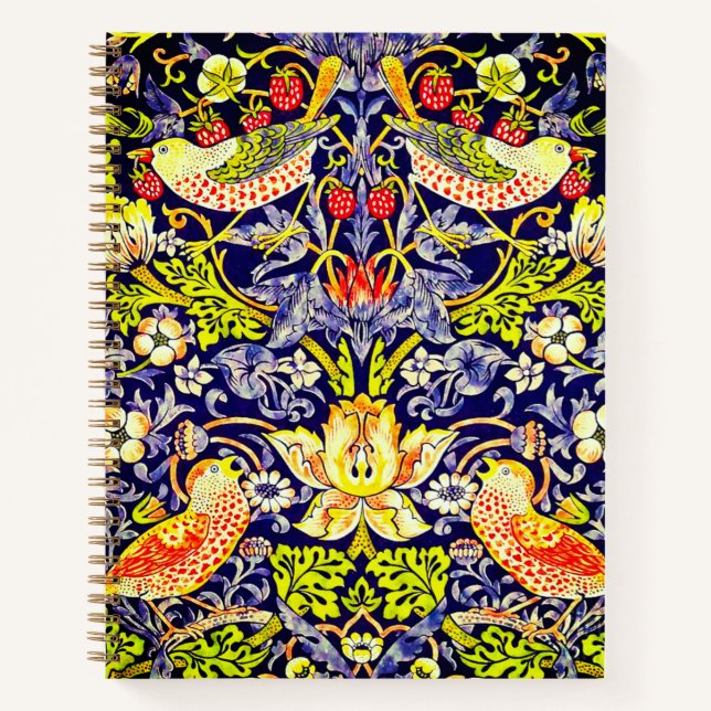 Strawberry Thief Birds William Morris Notebook (Front)
