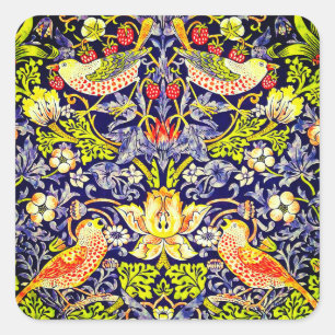 Strawberry Thief Birds William Morris Square Sticker