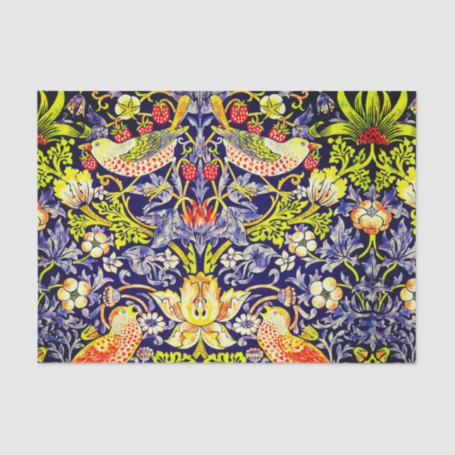 Strawberry Thief Birds William Morris Tissue Paper (Front)