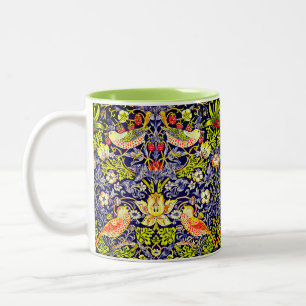 Strawberry Thief Birds William Morris Two-Tone Coffee Mug