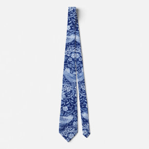 Strawberry Thief Blue Monotone, William Morris Tie