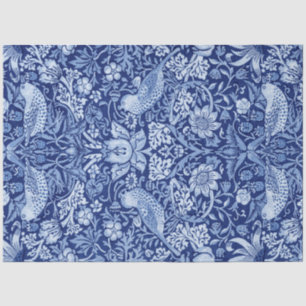 Strawberry Thief Blue Monotone, William Morris Tissue Paper