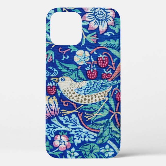 Strawberry Thief Blue, William Morris Case-Mate iPhone Case (Back)