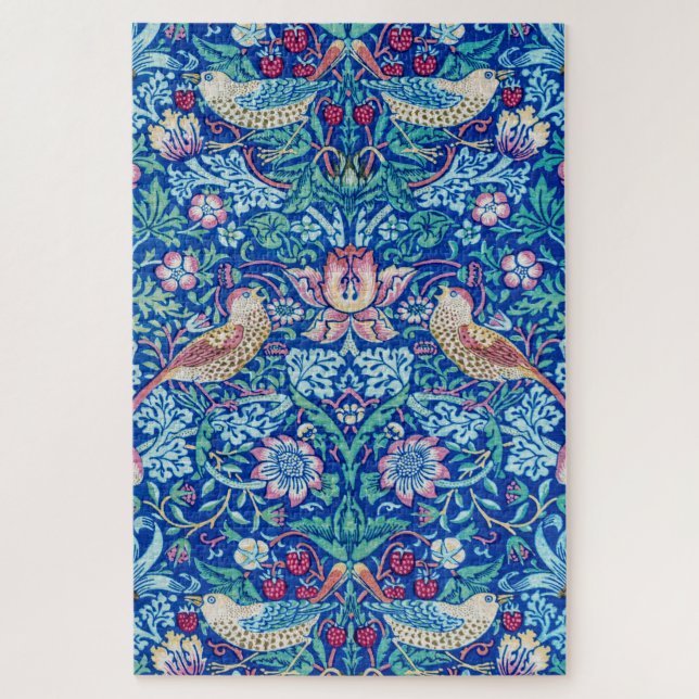 Strawberry Thief Blue, William Morris Jigsaw Puzzle (Vertical)