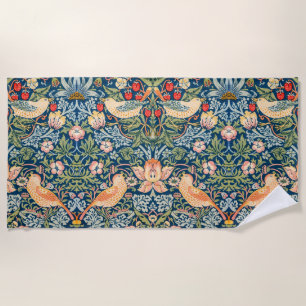 Strawberry Thief (by William Morris) Beach Towel