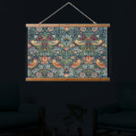 Strawberry Thief by William Morris Hanging Tapestry<br><div class="desc">William Morris - Strawberry Thief, 1883. William Morris was a British textile designer, poet, novelist, translator and socialist activist associated with the British Arts and Crafts Movement. He was a major contributor to the revival of traditional British textile arts and methods of production.</div>