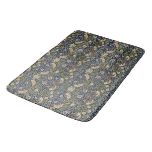 Strawberry Thief by William Morris Indigo Mineral Bath Mat