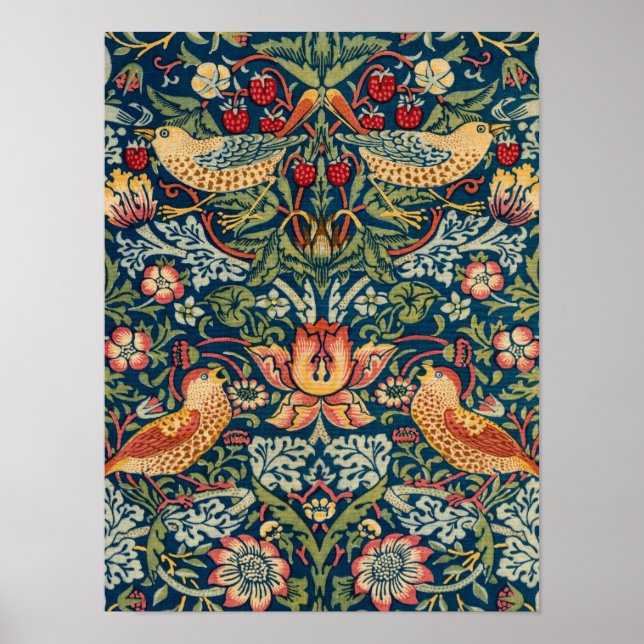 Strawberry Thief by William Morris Poster (Front)