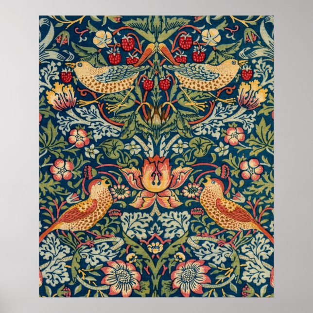 Strawberry Thief by William Morris Poster (Front)