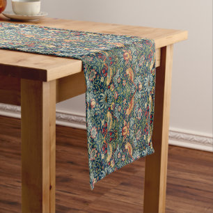 Strawberry Thief by William Morris Short Table Runner