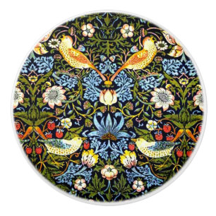 Strawberry Thief Ceramic Knob