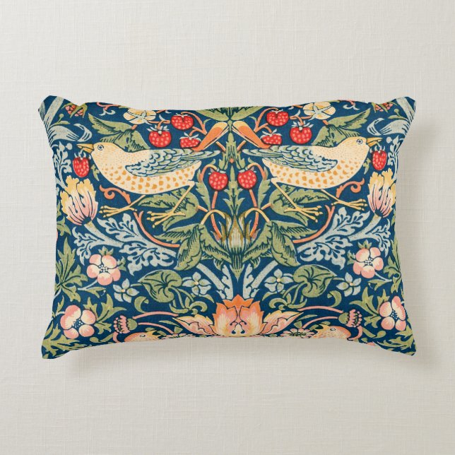 Strawberry Thief ,Famous Painting Decorative Cushion (Front)