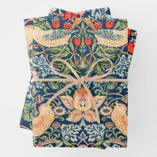 Strawberry Thief Gift Wrap Flat Sheet Set of 3