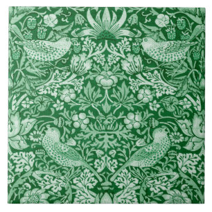 Strawberry Thief Green, William Morris Ceramic Tile
