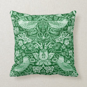 Strawberry Thief Green, William Morris Cushion